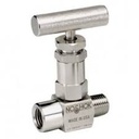 100 Series, Hard Seat Needle Valve,  Non-Rotating V Tip, 1/4" NPTF X 1/4 NPTF PANEL MOUNT
