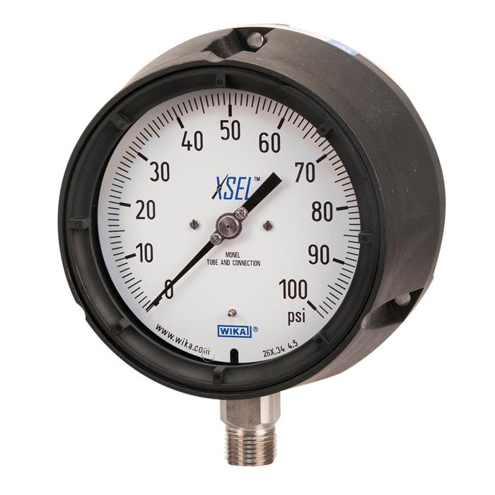 Wika 262.34 Series Industrial Monel Dry Process Gauge, 0 to 300 psi