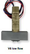 Series V6 Flotect, Mini-Size Flow Switch, 1/2"NPT, Low Flow Version