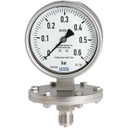 Wika 432.50 Series Stainless Steel Dry Diaphragm Pressure Gauge, 0 to 10 inH2O