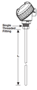 Watlow RTD Sensor Style RR Style RTD with Single Fitting