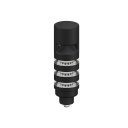 TL50 Pro Tower Light with IO-Link Sealed Omni-directional Audible with Volume Adjust, Beacon Black Housing: 3-Segment (TL50BL3AOSIKQ)
