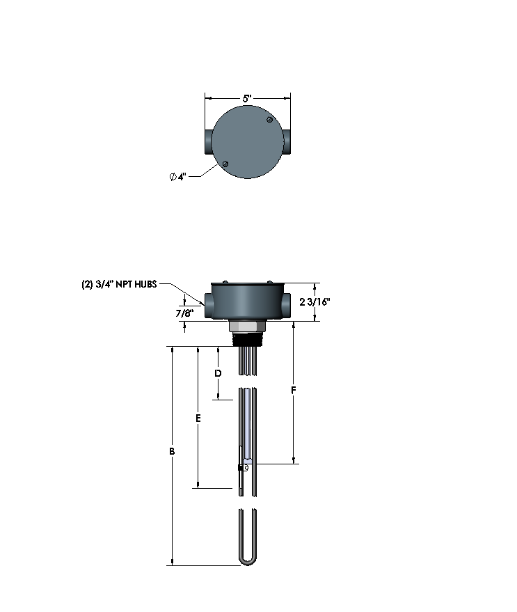 Watlow Circular Plug Standard Tubular Heater