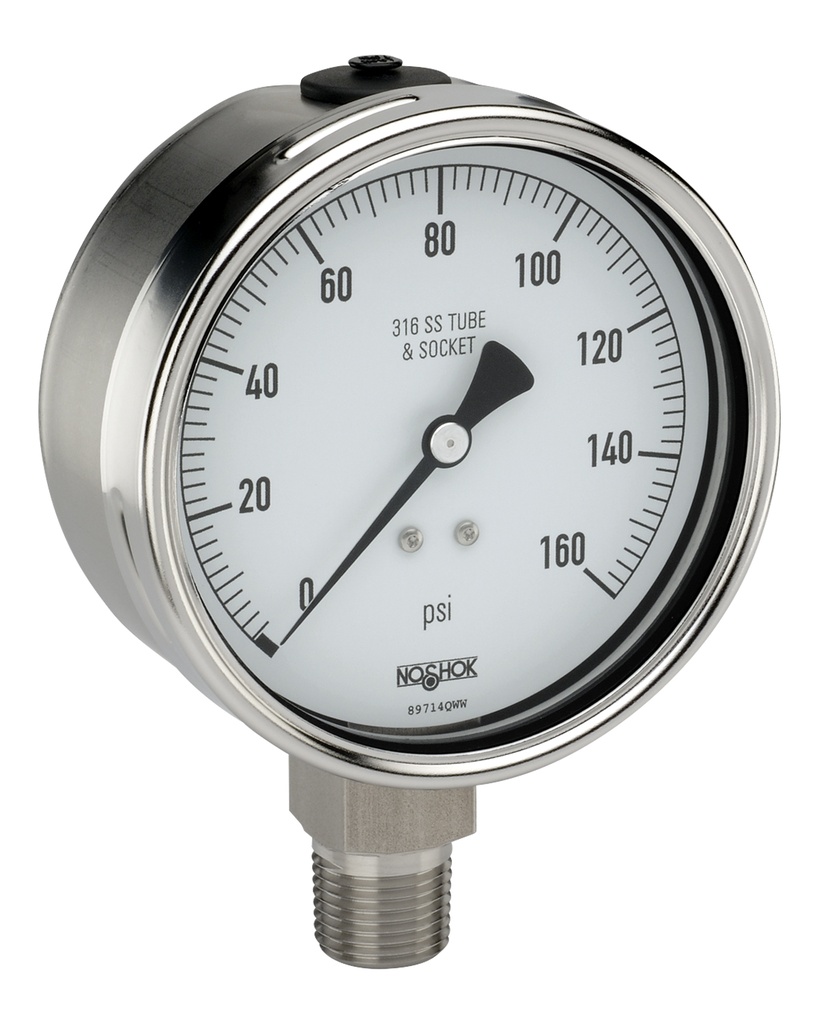400 Series Stainless Steel Dry Pressure Gauge, 0 psi to 15,000 psi