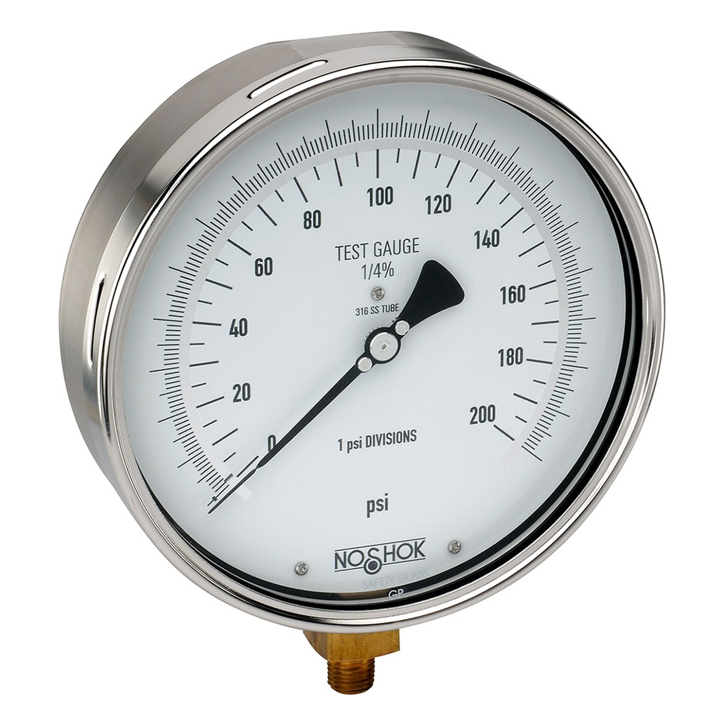 800 Series Precision Test Pressure Gauge, 0 psi to 5,000 psi