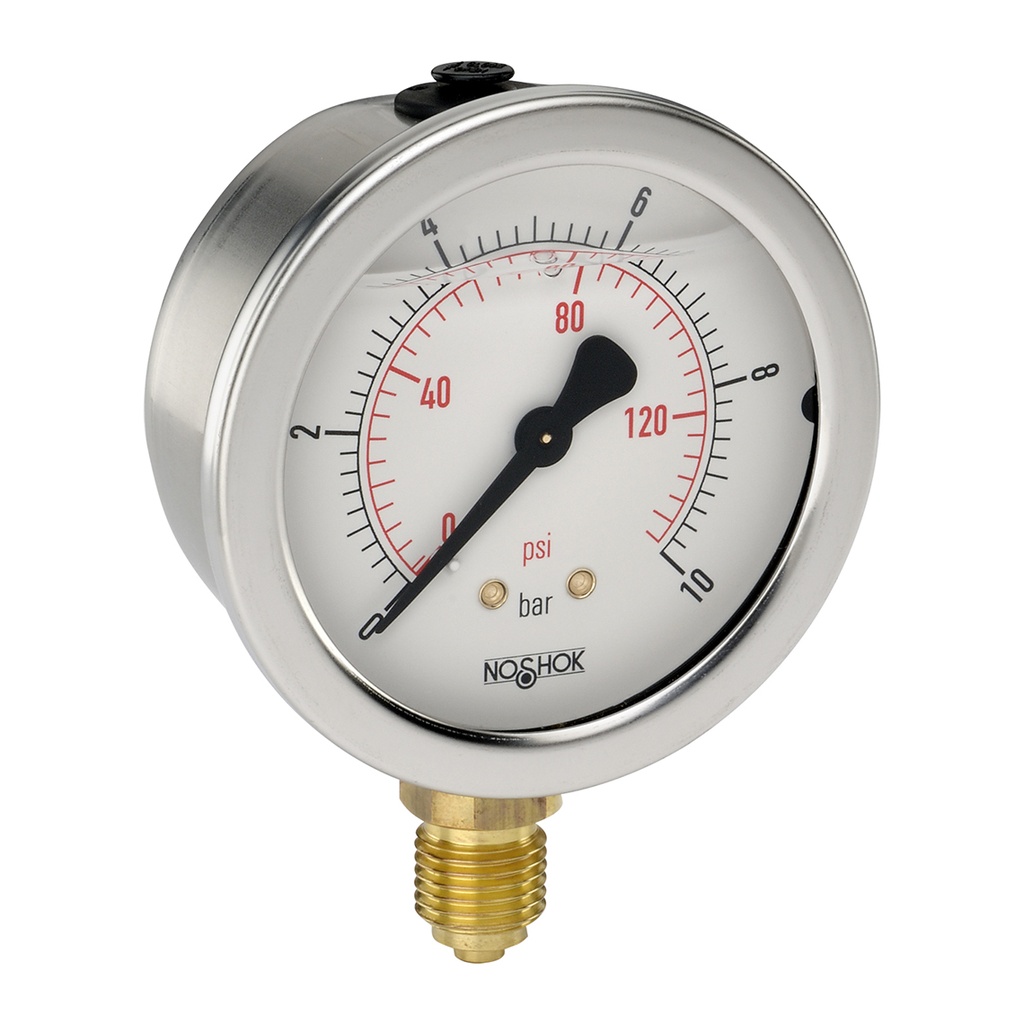 900 Series Liquid Filled Pressure Gauge, 0 to -1 bar, G1/4