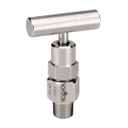 800/850 Series Bleed Needle Valve, 1/2" NPT, Male, Steel, 0.159" Bleed Port