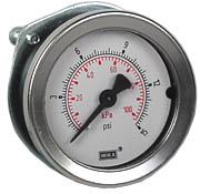 Wika 111.16PM Series Commercial Panel Mount Gauge 2", 15 PSI, 1/4" NPT