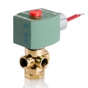 1/4" NPT 3 WAY NORMALLY OPEN,  SOLENOID VALVE,  BRASS BODY