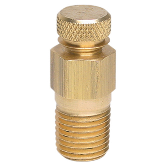Wika 910.14.100 Series Test Port Plug, Brass, 1/4" NPTM, 1000 psi