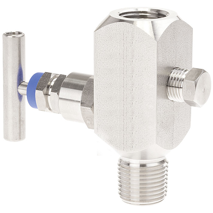 Wika IV1A0 Series IV1A0 Series Standard 2.95" Inlet Valve, 316/316L SS, 1/4" NPTF to 1/4" NPTF, 6000 psi