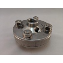 Wika L990.10.N4FXN4F.SS.SS-2.SS.SS.VI.1500.PLUG, 1/2" x 1/2", Stainless Steel Upper, Lower & Diaphragm, 1/4" Flushing Connection w/Plug, Viton O-Ring