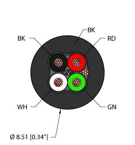 Turck Extremelife™ Cable, Reelfast™ Bulk Cable (BLK,EX60,2STPX18,S-DF,ITCERDB)