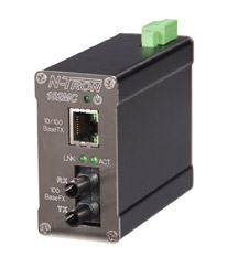 1000 Series, 2-Port, N-Tron 102MC Industrial Media Converter, ST 40km