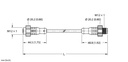 Turck Actuator and Sensor Cordset, Extension Cable (EKRT-ESRT-A5.500-GC2K-1)