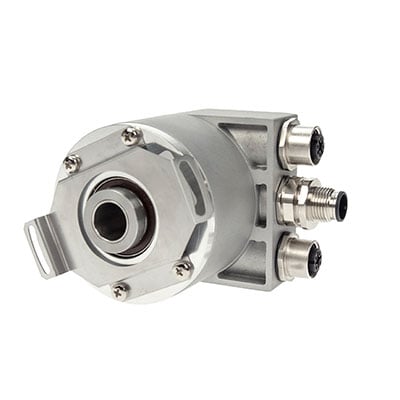 Dynapar AI25 Series Encoder Ethernet/IP Absolute, 18BIT St, 3/8", Square Flange IP67, Stainless