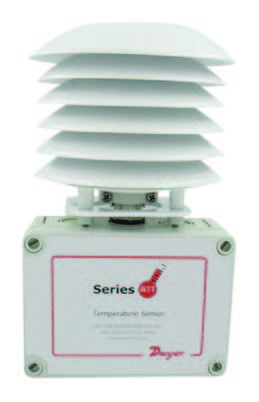 Series BTT Temperature Transmitter, Outside Air with Radiation Shield, 2.5" Probe, 4-20mA Output