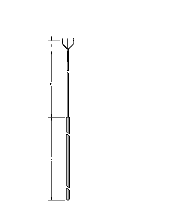 Watlow Rtd RB style, 1/4" x 6" sheath, pfa lead wire construction, standard lead termination