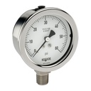 500 Series Stainless Steel Liquid Filled Pressure Gauge, 0-200 PSI, NIST Certified Calibration