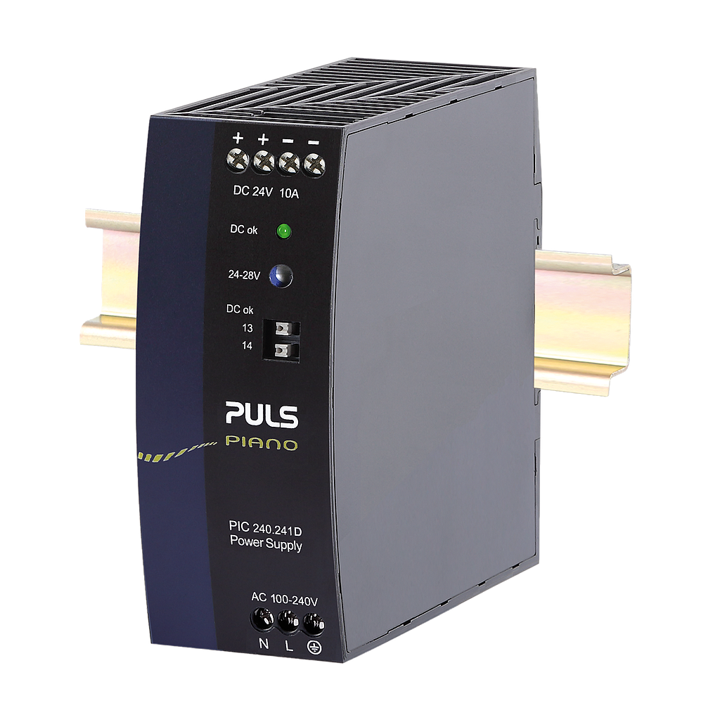 Puls Power Supply, 480W, 100-240VAC 1PH, 24-28VDC, 20-17.1A