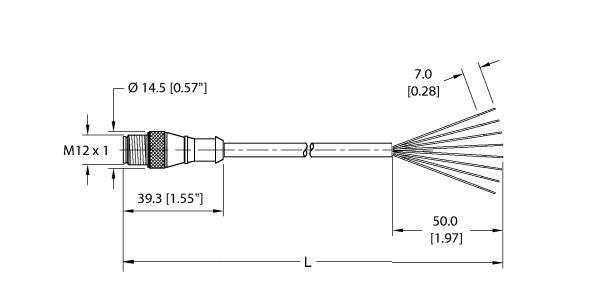 Turck Actuator and Sensor Cordset, Connection Cable (RS 8T-10)
