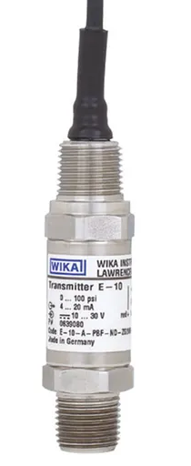 Wika S-11 Flush Diaphragm Pressure Transmitter, 0-60 PSI, 4-20mA, G 1/2 B Connection, 10ft Cable