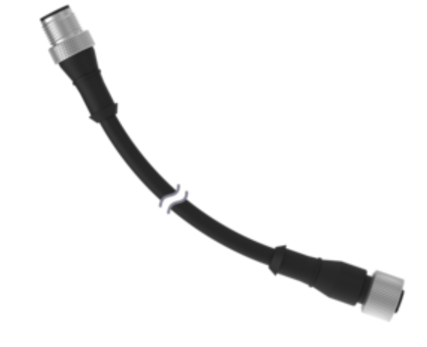 Banner Cordset: Double Ended M12. 4-pin Straight Female; 4-pin Straight Male Connectors. 15 m (49.2 ft) 4x22 Black PVC Jacket. Nickel-Plated Brass Coupling Nuts BC-M12F4-M12M4-22-15