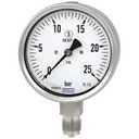 Wika 232.30, Stainless Steel Case Process Gauge, Solid Front Design, 0-60kPa, 4 Inch, 1/4"NPT Lower
