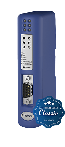 Anybus Communicator Serial Classic, CANopen to Serial ASCII/Modbus-RTU/DF1