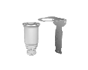 Anybus Wireless Bolt base protector with mounting bracket kit for wall or pole mounting. Includes Ø 50mm O-ring, M32 Cable Gland with washer and rubber inserts, stainless-steel bracket, 2x slim clamps, 3x screws and 3x screw anchors (nylon).