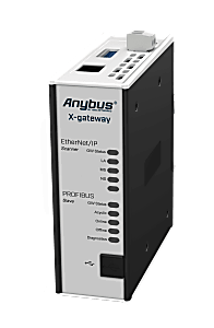 Anybus X-gateway, EtherNet/IP (Scanner/Master interface)  to PROFIBUS DP/DPV1 Slave