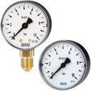 Wika 111.11 Series Dry Compressed Gas Regulator Gauge, 2" Dial, 0 to 100 psi, 1/4 NPT Brass Lower Mount, O2 Cleaned (Use SKT 14373903)