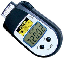 [MT-200] Shimpo LCD Display, Contact/Non-Contact Pocket Tachometer, 6" Circumference Measuring Wheel