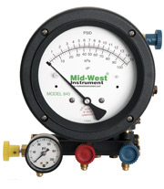 [845-5] Mid-West Backflow Test Kit, 5-Valve w/Case and Fittings