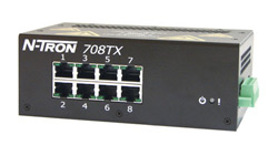 [708TX] NT-700 Series, 8-Port, N-Tron 708TX Managed Industrial Ethernet Switch