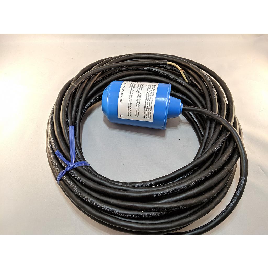 [M-BLU-50] MECHANICAL TILT FLOAT LEVEL SWITCH N/O 13AMP SPST, 50' CABLE