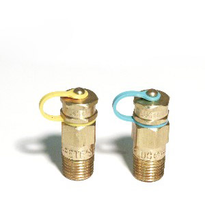 [110 TEST PLUG] PETE'S PLUG, BRASS BODY AND CAP, NORDEL CORE, 1/4"NPT