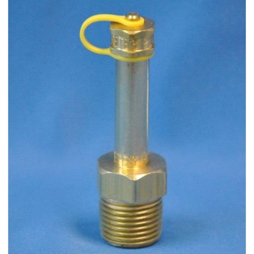 [710-XL] PETE'S PLUG, BRASS BODY AND CAP, NORDEL CORE, 1/2"NPT 3
