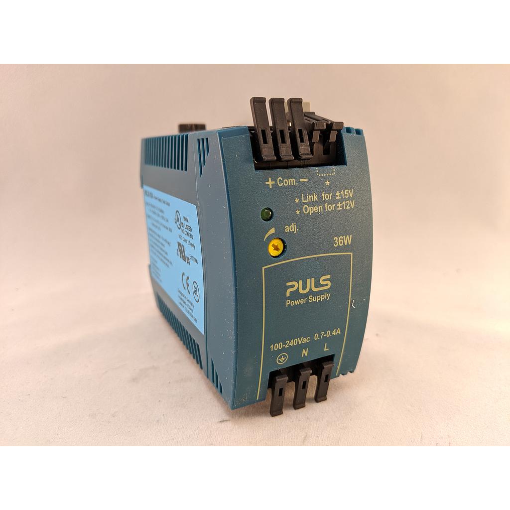 [ML30.106] Puls Power Supply, 36W, 100-240VAC 1PH, ±12 or ±15VDC, 0-2.8A