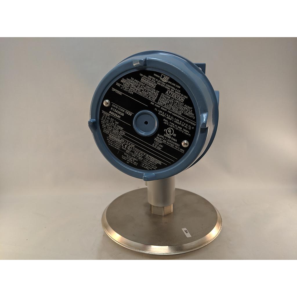 [J120-534] UEC EX-PROOF PRESSURE SWITCH 316SS WETTED 2.5-50"WC 1/2"NPT