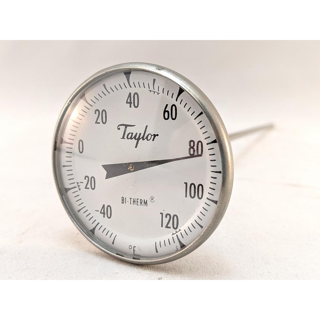 [6211J] BI-METAL THERMOMETER 2"DIAL 8"STEM -40/120F 2F DIVISION 6211