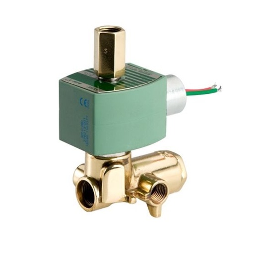 [8345G001AC120/60,110/50D] 345 Series Compact Solenoid Valve, 1/4" NPT, 120 VAC, Brass, 4 Way