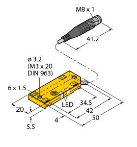 [26201202] Turck Capacitive Sensor (BC5-QF5.5-AN6X2-1.5-PSG3M/S250)