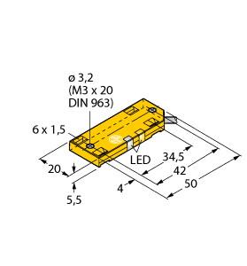 [2620127] Turck Capacitive Sensor (BC5-QF5.5-RP6X2/S250)