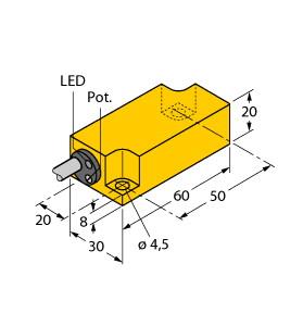 [2504028] Turck Capacitive Sensor (BCF10-Q20L60-AP4X)