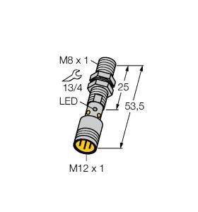 [4614631] Turck Inductive Sensor, Stainless Steel Front (BI1.5-EG08F-AG6X-H1341)