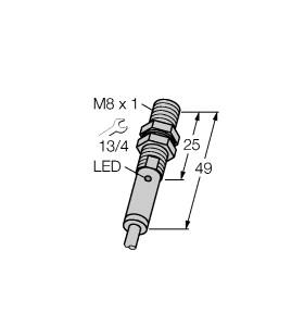 [4614626] Turck Inductive Sensor, Stainless Steel Front (BI1.5-EG08F-AP6X)