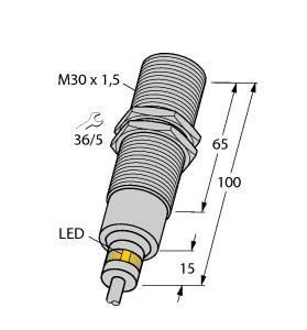 [4617035] Turck Inductive Sensor, For Harsh Environments and Temperatures up to 120°C (BI10-EM30D-VP6X/S120)