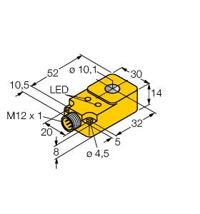 [1407100] Turck Inductive Sensor, Ring Sensor (BI10R-Q14-AP6X2-H1141)