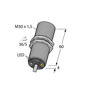 [4207296] Turck Inductive Sensor, With Increased Switching Distance (BI15-G30-ADZ30X2 7M)